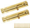 2 Set Door Lock Bolts Shed Door Tower Bolt Heavy Duty Black Door Bolt Latch Slide Barrel Door Bolt Security Lock Latch with Screws for Internal Door Shed Bathroom Toilet Shed (Gold, 4inch)