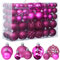 ZFYQ 100Pcs Palle di Natale, Set di Palline Decorative da Appendere per Decorazioni Natalizie per L'albero, Rosa