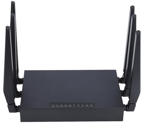 5G CPE WiFi6 Router, WiFi 6 Gigabit Ethernet WiFi Router, Sim Card Slot, 8 Antennas, 1201Mbps, WiFi6 1000Mbps Black