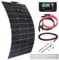 【Panneau Solaire Souple 120W Kit】DERUXI Panneau Solaire Flexible 12V 120W+Régulateur de Charge 30 A+4 Pcs Solaire Câble+6 Pcs Collier Serrage Inox, Panneau Solaires Set pour Camping-Car Bateau Balcon