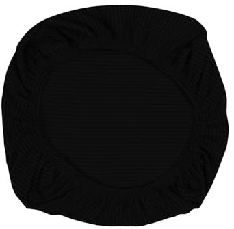 Yikko Elastic Stretch Spandex Stuhl Sitzbezüge Schonbezüge Waschbare Passform für Bürostühle, Esszimmerstühle, Bar Hochzeitsfeier Dekor (1, Schwarz)