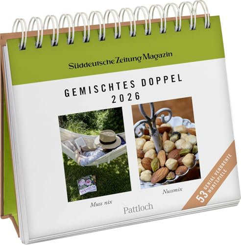 Postkartenkalender 2026: Gemischtes Doppel: Die kultigen Schüttelreime. Wochenkalender zum Aufstellen, Tischkalender, Spiralbindung & 53 Postkarten zum Heraustrennen