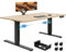 Airfish Höhenverstellbarer Schreibtisch 160x80 cm Elektrisch mit Dual-Motor, Touchscreen & Kabelmanagement – Stehpult mit 100 kg Tragkraft, 3 Speichertasten und 1.5 mm Tischbeinen (Beige)