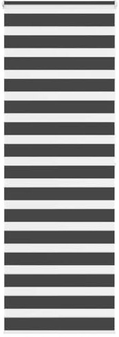 vidaXL Zebrarollo Schwarz 75x200 cm Stoffbreite 70,9 cm Polyester, Zebra-Rollo, Doppelrollo, Zebra-Jalousie für Fenster, Doppelrollo, Zebra-Rollo