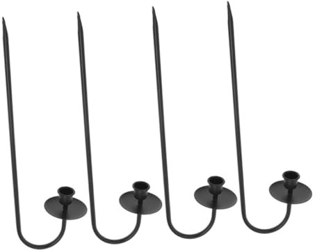 Cabilock 4stücke Teiliges Metall Wandkerzenhalter Moderne Schwarze Kerzenständer Für Wohnzimmer Schlafzimmer Und Hochzeit Vielseitig Einsetzbar Mit Eleganter Und Passendem Design