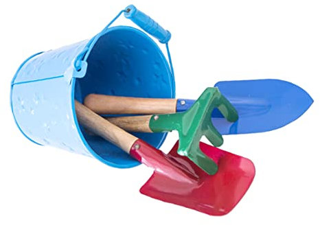 WOONEKY 1 Satz Kombinations-Kindergarten-Set Für Kinder Aus Eisen, Holz, Eimer, Schaufel, Spielzeug