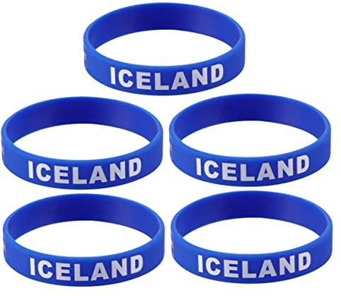 Homoyoyo 5pcs Country Flag Printed Silicone Wristband Festival Wristbands Bracelet Decorative Sports Bracelet