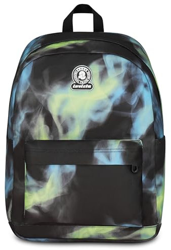 Invicta Zaino Monoscomparto Ollie Fantasy, Nero, Tasca Porta Borraccia, Tasca per PC 14, Zaino Scuola, Ragazza e Ragazzo