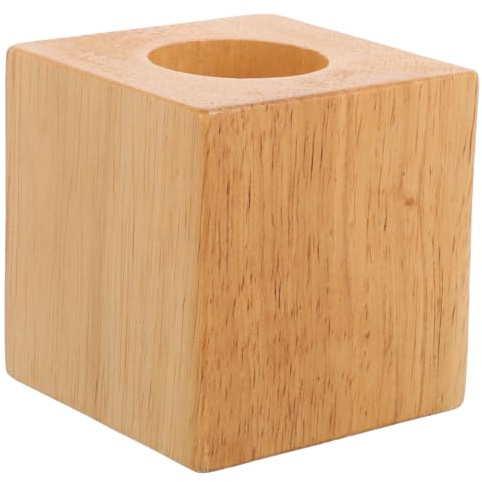 Tofficu 1pcs Smooth Surface Wood Table Lamp Base Replacement Lamp Base Only for Home Decor