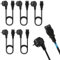 Lot de 5 Câbles Cordons d’Alimentation 5m pour Appareils Prise CEE 7/7 Schuko vers IEC 320 C13, pour PC, Moniteur, TV, écran d'ordinateur, vidéoprojecteur, appareils ménagers