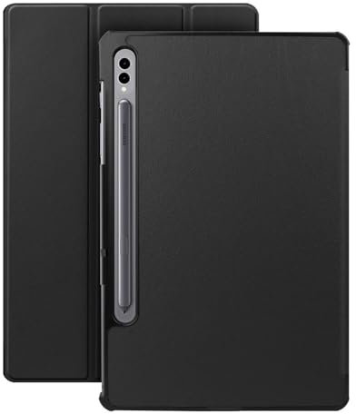 Funda para Samsung Galaxy Tab S10/S9/S8 Ultra de 14.6 pulgadas, funda con soporte de tres pliegues con carga S Pen, encendido y apagado automático, color negro