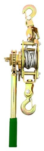Cable Ratchet Tensioner – Rope Tensioner, Load Binder | Heavy Duty Pulley System for Lifting, Reinforced Gear Rope Tightener Tool, Adjustable Wire Winch Hoist, Manual Tensioning Tool for Hauling Work
