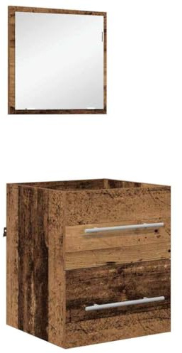 vidaXL Bathroom Cabinet with Drawer 41 x 38.5 x 48 cm Engineered wood, Modular Bathroom Cabinet, Contemporary Bath Furniture, Simple Storage Solution, Space-Saving, Durable, Functional Design