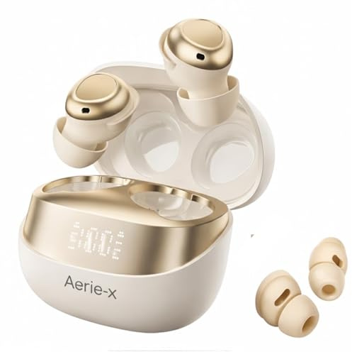 Aerie-x Bluetooth 5.4 Wireless Earbuds, ENC Noise Cancelling Earbuds with Mic, HiFi Stereo Deep Bass, TWS In-Ear Headphones, USB-C Fast Charging Case, Touch Control for Use