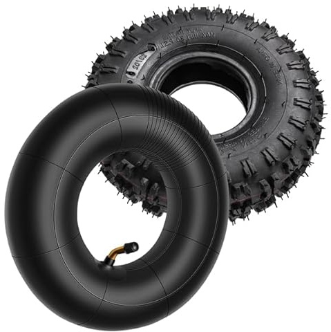 AWAOVV 4.10/3.50-4 Innenrohr, 4.10-4 Außenrohr, Vollgummireifen Schubkarre, Offene Reifen für Rasenmäher, Schneefräsen, Handkarren, Schubkarren, Go-Carts