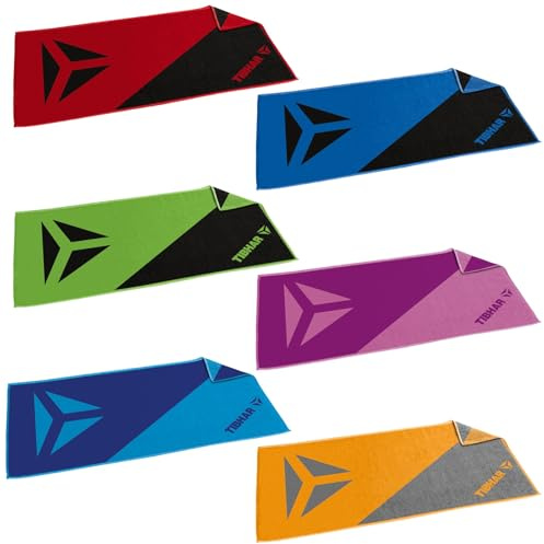 Tibhar Tischtennis Handtuch Smash Pro | 50 x 100cm | 100% Baumwolle (schwarz-blau)