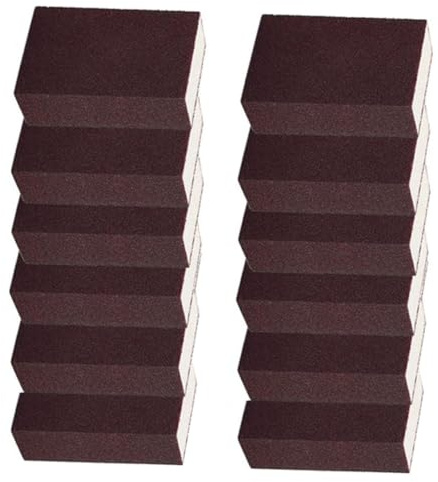 BAZEITFLOW 12 pièces Éponges de Ponçage Nano Abrasives Réutilisables pour Nettoyage Cuisine et Élimination Rouille Blocs Lavables Haute Absorption pour Casseroles Planche à Découper et