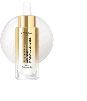 L'Oréal Paris Age Perfect Straffendes Serum, Mikro-Collagen, 30 ml | Strafft die Haut, reduziert Falten und Altersflecken, wirkt 5 Jahren Entspannung der Haut entgegen, mit Peptiden