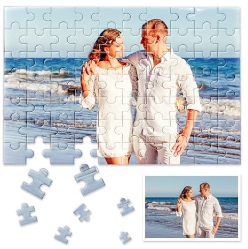 Personalisiertes Puzzle für Erwachsene, 35 Teile (10,2 x 15,2 cm), personalisiertes Puzzle, rahmenlos, individuelles Holz-Foto-Puzzle, Ideen, Geschenke für Familie, Haustier, Hochzeit, Abschluss