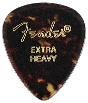 Fender Classic Celluloid Guitar Picks 451 Shape, Stocking Stuffers, Guitar Accessories, Tortoise Shell, Extra Heavy, 12-Pack