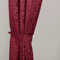 HOMESCAPES 2 Raffhalter für Vorhänge Samt Jacquard Bordeaux weinrot Gardinen Raffhalter passend zu Samt Jacquard Vorhang
