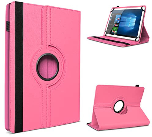 Tablet Schutzhülle für 10-10.1 Zoll Tasche aus hochwertigem Kunstleder Hülle Standfunktion 360° Drehbar Universal Case Cover