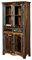 MASSIVMOEBEL24.DE Nature of Spirit Vitrine 90x40x180 - Indisches Altholz-2, Farbe:Mehrfarbig lackiert, Größe:90x40x180 cm (BxTxH)
