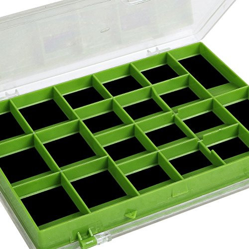 Matt Hayes Adventure Magnetic Double Sided (42 sections) Fishing Hook Storage Box for Metallic Tackle Bits - 14.5 x 12 x 2cm - Great also for Swivels, Clips and Rings [19MH-21]