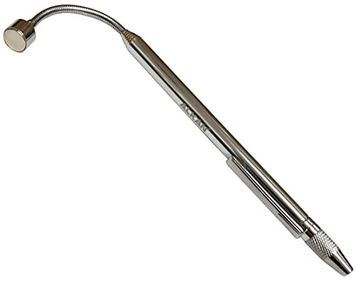 Alkan Teleskop Magnetheber 58 cm 1600 g mit Schwanenhals | Extra starker Teleskop-Magnetheber mit Schwanenhals, 58 cm Länge, Zugkraft ca. 1600 g, mit Reißnadel