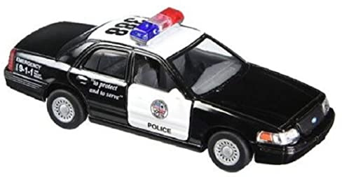 KiNSMART Ford Crown Victoria 1:42 Scale 5 Police Interceptor Car w/Pullback Action (Police)