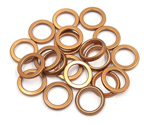 sourcing map sourcing map 20uds 30mm Cobre Tubo Silenciador de Escape Brida Junta para Moto GY6 125CC