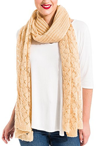 MELIFLUOS DESIGNED IN SPAIN Damen Schal für Frühling Winter Checker Streifen Schals Pashmina weichen warmen Schal (SS15)