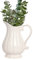 Ivory White Glazed Country Style Pitcher Jug Display Vase