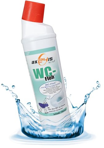 Klo Floh | WC Floh in praktischer Flasche | WC Reiniger für Camping WC mit Mikroorganismen | reinigt gut | riecht gut |