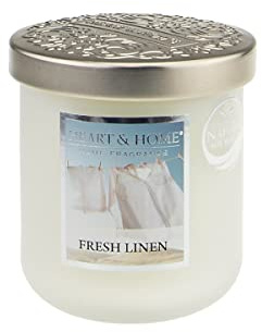 Heart & Home Kleine Duftkerze Frisches Leinen- Fresh Linen- 115g Inhalt: 0,115 Kilogramm (217,30/1 Kilogramm)