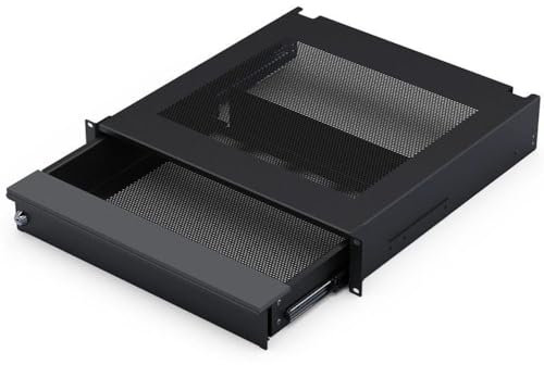 Penn Elcom 19” Rack Mountable 2U Vented Laptop/Tablet Drawer EX-6302B