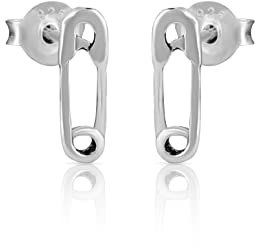 NKlaus Paar Sicherheitsnadel Gothic Ohrstecker 925 Sterling Silber Steam Punk 4360