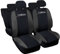 Auto Accessori Lupex | Coprisedili Auto Compatibili con Corsa C D E (2000-2019), Colore Nero Grigio Scuro, Made In Italy, Tessuto Policotone, Fodere Sedili Anteriori e Posteriori