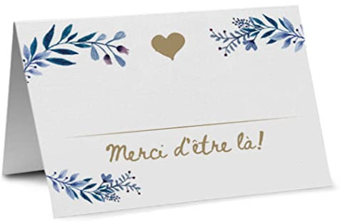 Partycards,Marque Place Mariage, Bapteme, Anniversaire, Noel | Porte Nom Table 50 Cartes Porte Prénom, A7, Decoration Mariage, Cartes de Table, Décoration Baptême