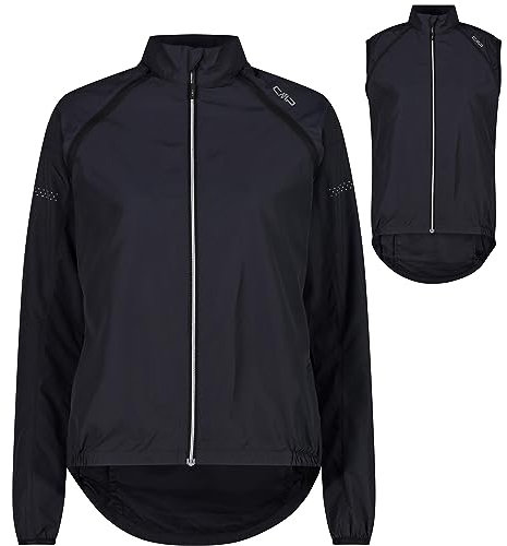 CMP W Jacket Detachable Sleeves Ii Schwarz - Leichte winddichte Damen Jacke, Größe 38 - Farbe Anthracite