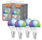 LEDVANCE Smarte LED-Lampe mit WiFi Technologie,Sockel E14,Dimmbar,Lichtfarbe änderbar(2700-6500K),RGB Farben änderbar,ersetzt Glühlampen mit 40 W,SMART+ WiFi Mini Bulb Multicolour,4er-Pack,Multipack