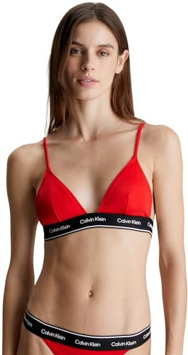 Calvin Klein Damen Triangel Bikini Oberteil ohne Bügel, Rot (Cajun Red), L