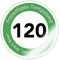 Spreadshirt Freiwilliges Tempolimit Von 120 Sticker, max. 10 x 10 cm, 10 x 10 cm, Weiß glänzend