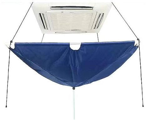 Housse de protection de nettoyage pour climatiseur de type plafond, sac de protection étanche à la poussière avec sortie de vidange,A