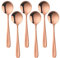 SBOMHS Esslöffel Müslilöffel 18/10 Edelstahl Suppenlöffel 6-stück Menülöffel länge 17,5CM Breit 4,5CM Tafellöffel Suppentassenlöffel für Porridge Dessertlöffel Soup Spoons (Roségold)
