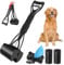 Animale Domestico Pooper Scooper, 60cm / 23.6 Manico Lungo Palette per Escrementi Cani, Portatile Cortile Pooper Scooper con Raccogli Cacca Cane