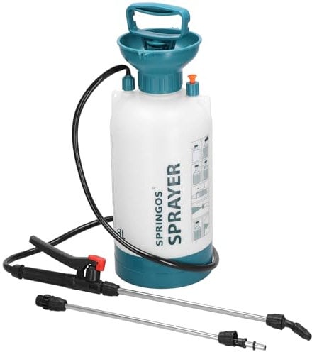 SPRINGOS Spruzzatore a pressione 2 ugelli spray 8 litri