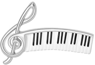 Broche instrument de musique pour amateur de pianiste délicate note de musique - Cadeau pour joueurs de piano, enseignants, étudiants, remise de diplôme, accessoires de robe, boutonnière, corsage,
