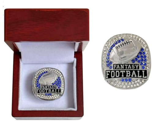 2019 Fantasy Football Ring Meisterschaftsring Meisterschaftstrophäe Geschenkbox Ring Displaybox(9)
