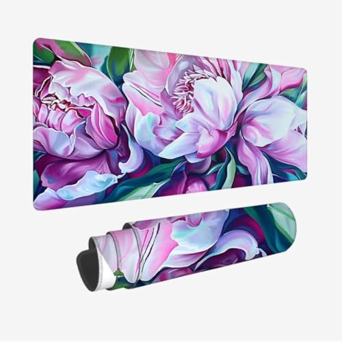 Tapis de Souris XXL 1600x800x3mm,Tapis de Souris Rose Sous Main Bureau,Tapis Souris Violet Tapis de Souris Gamer,Tapis Souris Gamer Imperméable Antidérapante,Sous-Mains pour Maison/Bureau/Gamer JC-571